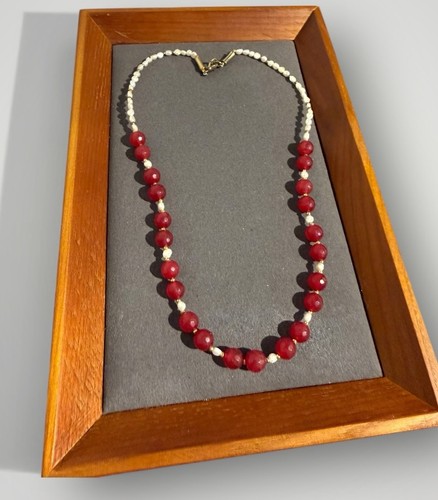 Vintage necklace seed - seed, pearls