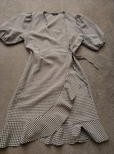 Black white check gingham - black,
