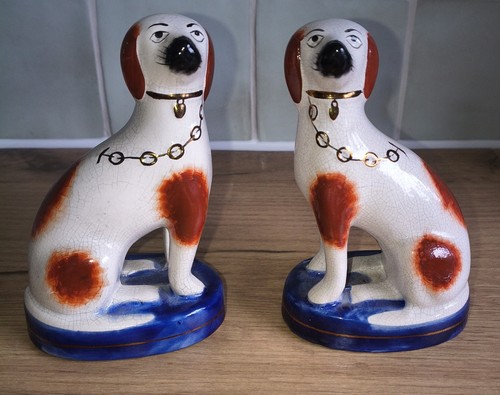 Pair mid century ceramic - pair,