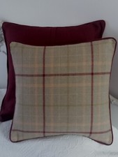 Laura Ashley Keynes Burgundy Fabric cushion cover 16"
