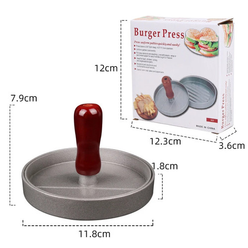 Burger press round stainless - press,