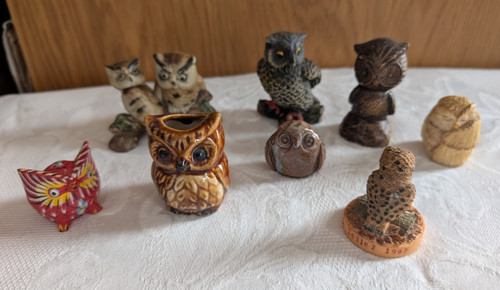 Owl ornaments collectables - owl,
