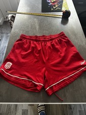LIVERPOOL FC 2000-02 HOME SHORTS REEBOK M/L Red White Vintage Gerrard Retro