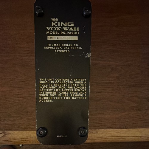 1976 king vox wah guitar - king,