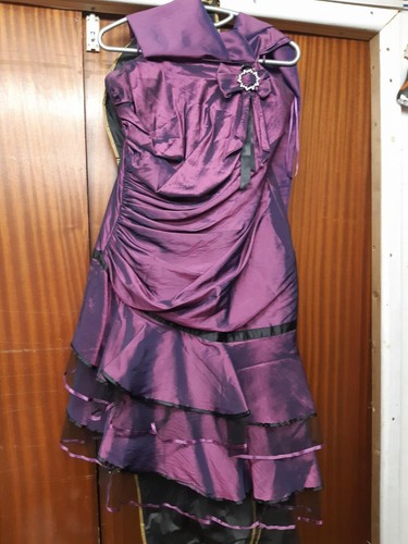 Dynasty purple satin dress - purple,