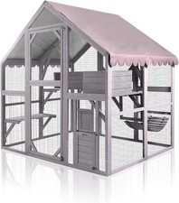 Wooden catio cat enclosure - wooden,