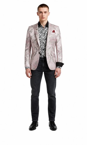 Floral jacquard slim fit - floral,