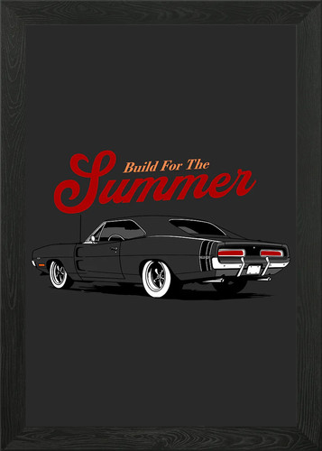 Muscle cars framed wall - muscle, art