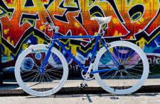 New Single Speed  Fixed Gear fixie Road Bike Flip Flop hub city bicycle blue