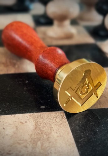 Square compasses masonic wax - masonic,