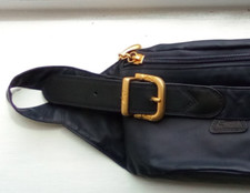 Enny bum bag navy with gold coloured hardwear  10 x  5 inch new without tags