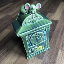 Vintage Cookie Jar Hickory Dickory Dock The Mouse Ran Up The Clock Rare Japan