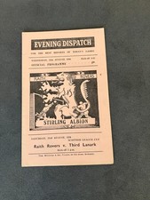 Raith Rovers v Stirling Albion  20th Aug 1958  Scottish League Div 1,