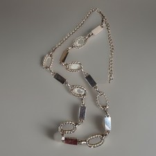 Chunky Panel & Gold Tone Rope