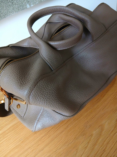 Zara grey pebbled leather - leather, soft