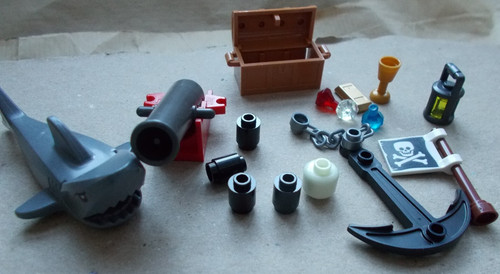 Lego shark pirate - shark, ship