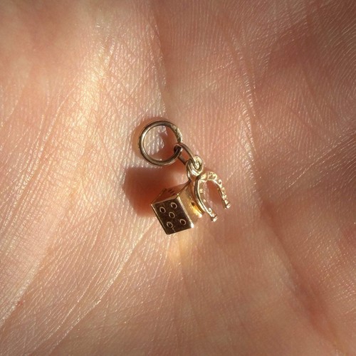 Dainty vintage 9ct gold lucky - dainty,
