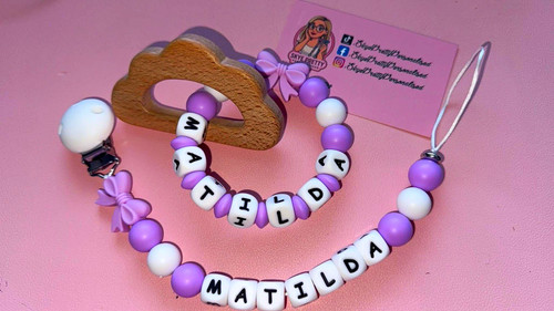 Personalised purple white - purple, &