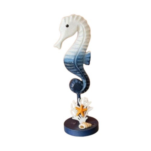 Nautical seahorse sculpture - nautical,