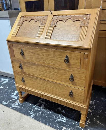 Lovely light oak bureau - , desk