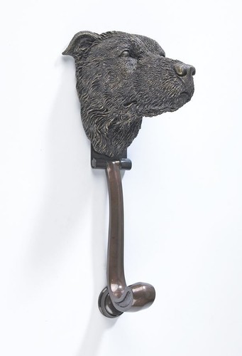 Bronze cold cast resin lurcher - cast,