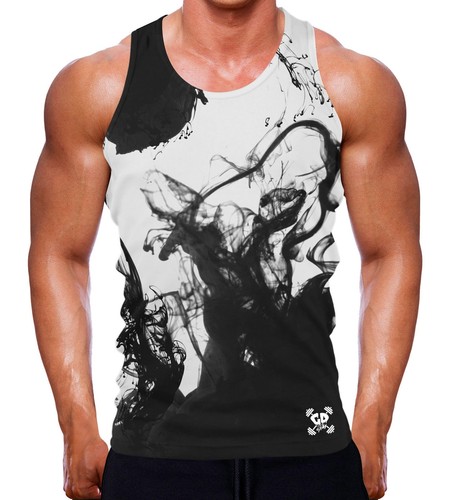 Black vape tank vest - vest, men