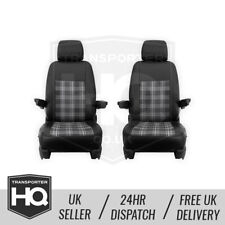 VW T5.1 / T6 / T6.1 – 1+1 GTI Grey GTD Style Seat Covers (2010-2022)