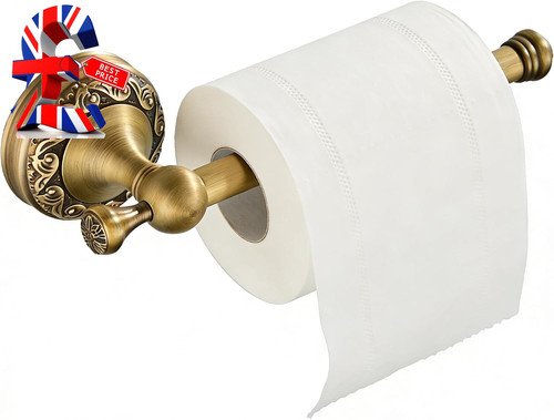 Brushed brass toilet roll - toilet,