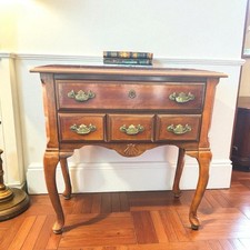 Queen Anne 2 Drawer walnut Low Boy/Console Table/hall table/side table