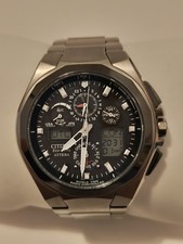 Citizen Attesa Skyhawk U600-T011497 Eco-Drive Radio Controlled Titanium Solar 