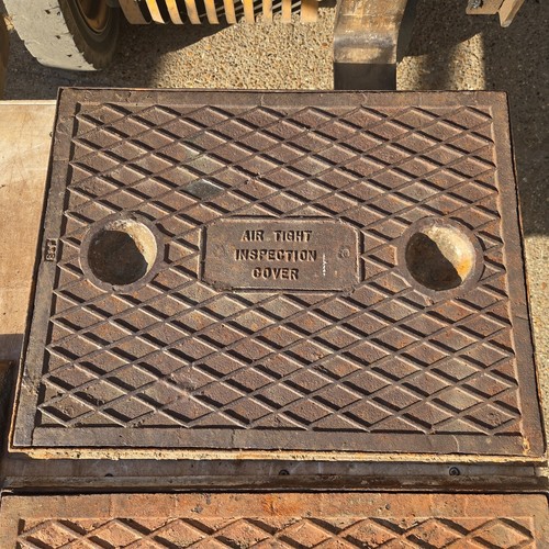 Cast iron manhole cover - manhole, &