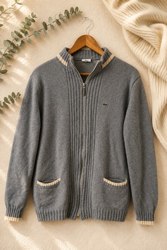 Vintage lacoste mens grey 100 - mens,