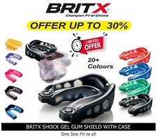 BRITX SHOCK GEL Mouth Guard Mma Boxing teeth Gum Shield Rugby Senior-Junior UFC
