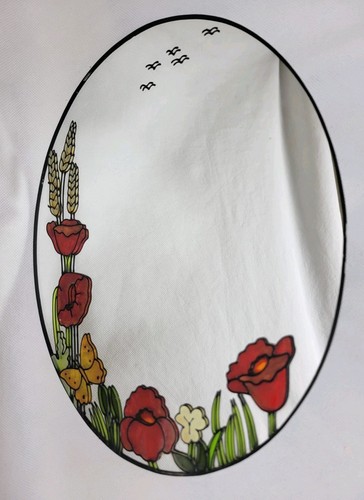 Mirror stained glass poppy - mirror,