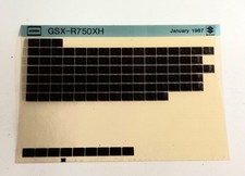Suzuki GSXR 750 XH Spare Parts List Micro Fiche (Jan 1987)