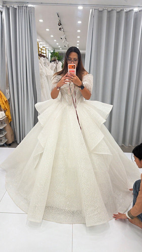 Ivory off shoulder ball gown - ball,