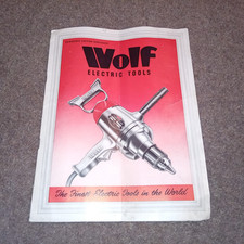 WOLF ELECTRIC TOOLS CATALOGUE c1953 DRILLS GRINDERS SAWS POWER TOOLS CATALOGUE