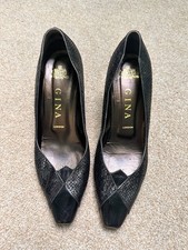Gina Bacconi Black Heels Size 6 Vintage