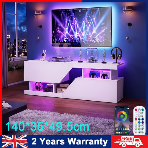 White 140cm cabinet - white, tv