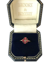 9ct Gold Ring Victorian Paste