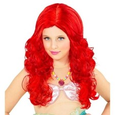 Ladies red mermaid wig - mermaid,