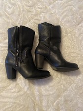 UGG Ladies Black Leather Boots