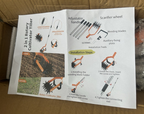 Rotary cultivator - 2-in-1,
