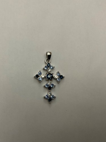 Necklace jewelry blue - blue, crystal