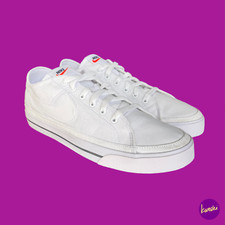 NIKE Men's Court Legacy Trainers, Canvas, White, UK 7 | EU 41 | US 8