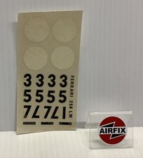 Airfix Motor Racing MRRC FERRARI 250 LM 1.32 Car numbers decals waterslide