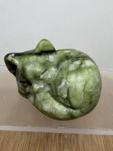 Green jade cat - green,