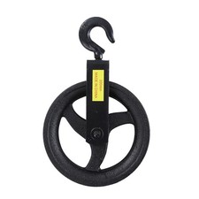 KATSU Pulley Wheel 200mm, Hanging Hand Wheel Rope Pulley Block with Hook