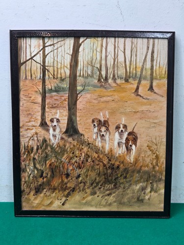 Framed 1985 foxhounds trees - 1985,