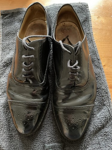 Grenson black leather dress - grenson,